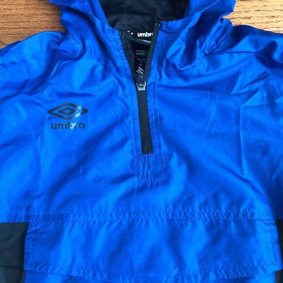 UMBRO YOUTH WOVEN 1/4 ZIP PULLOVER PERFOMANCE HOODED JACKET Boy’s Size S (6/7) - Picture 5 of 10